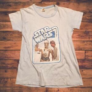 Vintage 70s Star Wars Luke Skywalker and C3P0 True Vintage Shirt